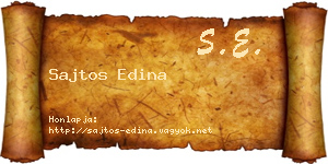 Sajtos Edina névjegykártya